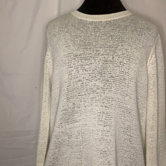 THEORY Cross Back Pullover Sweater in White Sash - Picture 4 of 6